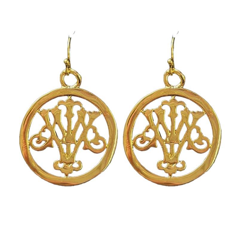 Earrings, 1880 Monogram