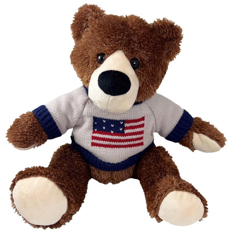 Stuffed Animal, US Flag Sweater Bear,1-1880FS